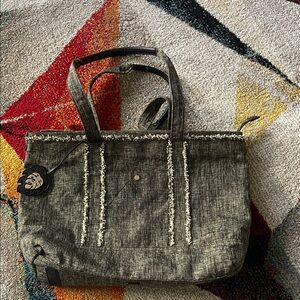 Tommy Bahama Textured Black Tote Bag